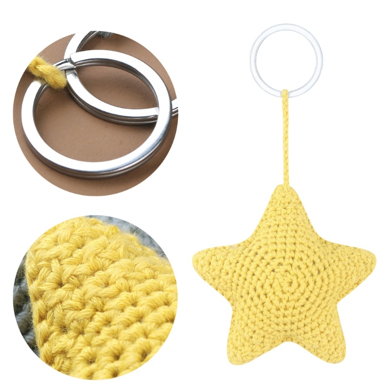 Móc Khóa Hình Ngôi Sao Mojito Đan Len Phong Cách Hàn Quốc Cho Bé
