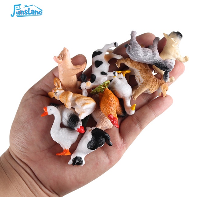 Set 12 mô hình động vật nông trại FUNSLANE làm đồ chơi cho bé
