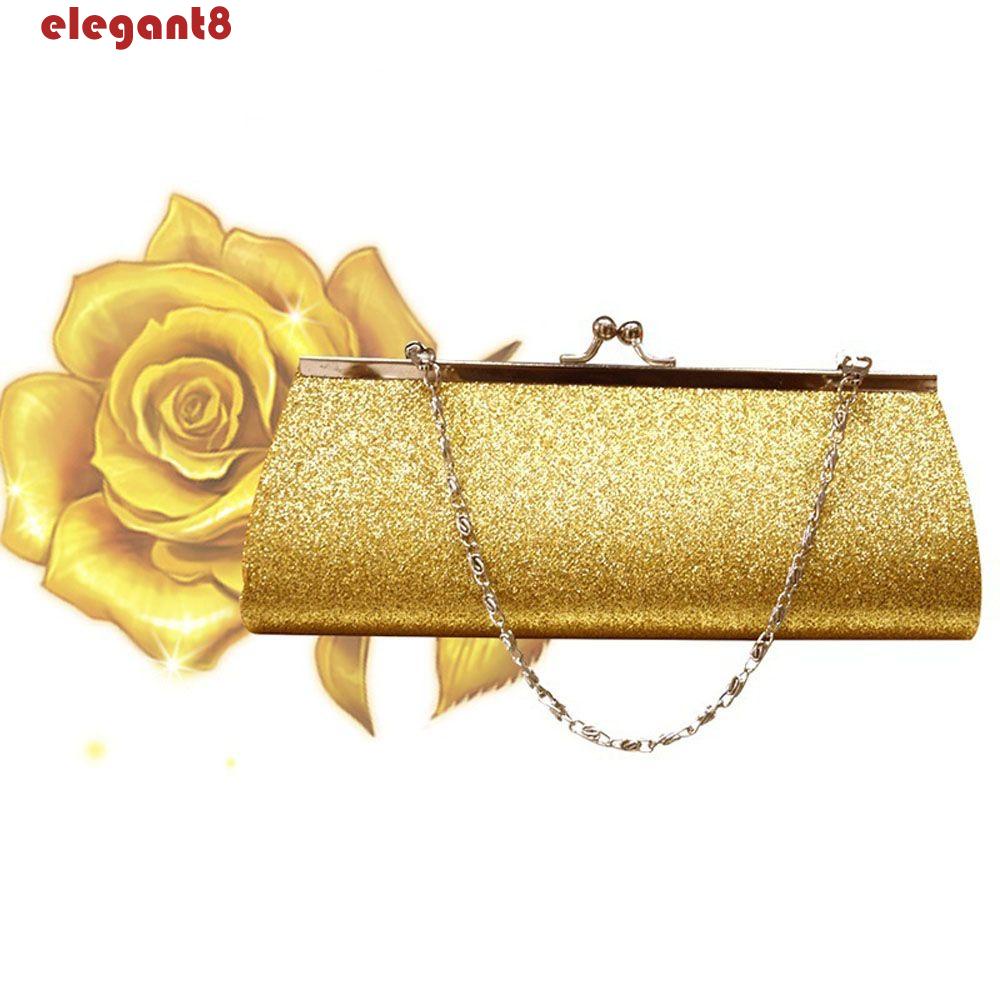 ELEGANT Ví Cầm Tay Đính Kim Tuyến Lấp Lánh