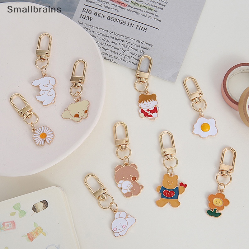 Smbr Móc Chìa Khóa Kim Loại Mặt Hình Hoạt Hình Dễ Thương Tươi Mới Tinh Tế Cho Nữ Sinh BR