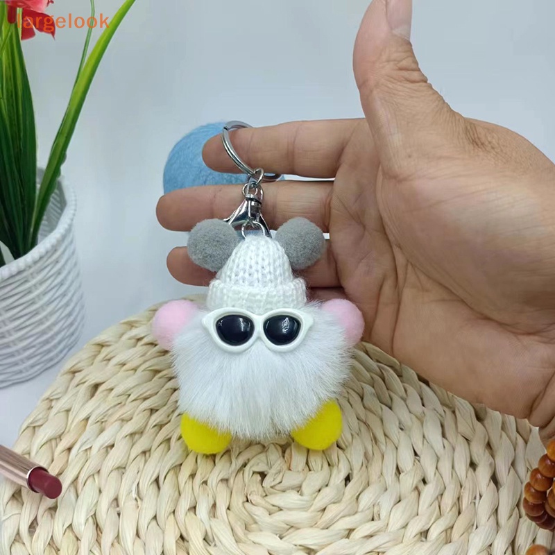 1 Móc Khóa Búp Lông Thỏ Mềm Mại Dễ Thương