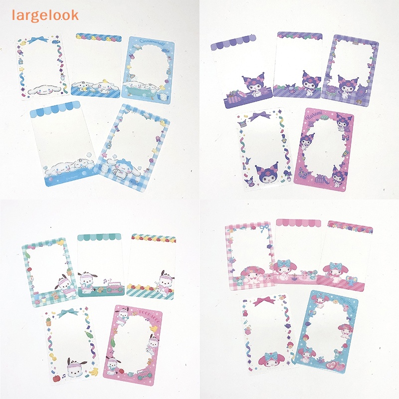 Set 5 Tấm Hình Dán Trong Suốt 3 inch Họa Tiết Hoạt Hình Trang Trí Album Thủ Công