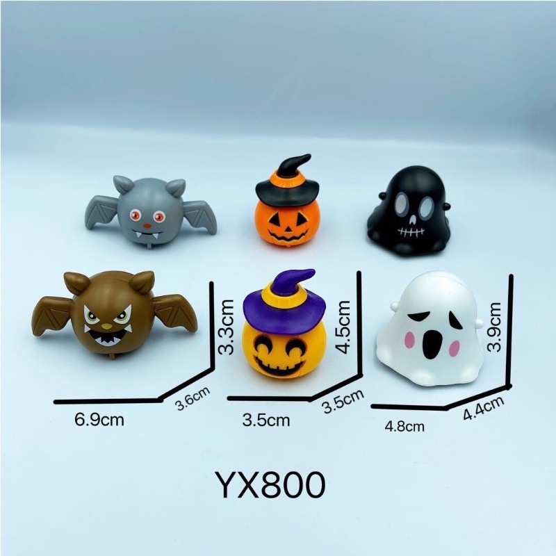 Đồ Chơi Xe Hơi / Xe Hơi Bằng Nhựa ABS Họa Tiết Hoạt Hình Ma Bí Ngô Dơi Halloween Vui Nhộn Làm Quà Tặng Cho Bé