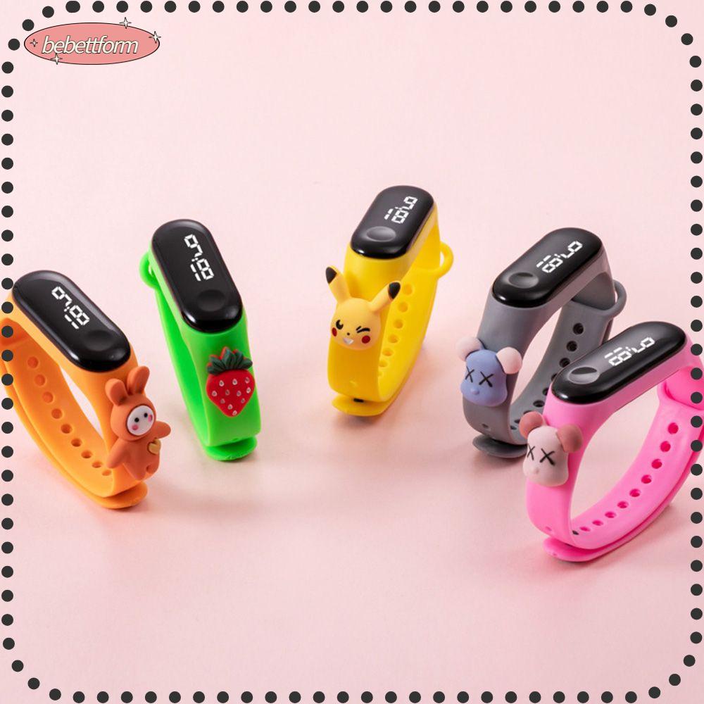 BEBETTERM Đồng Hồ Đeo Tay Đèn LED Hoạt Hình Dễ Thương Cho Bé