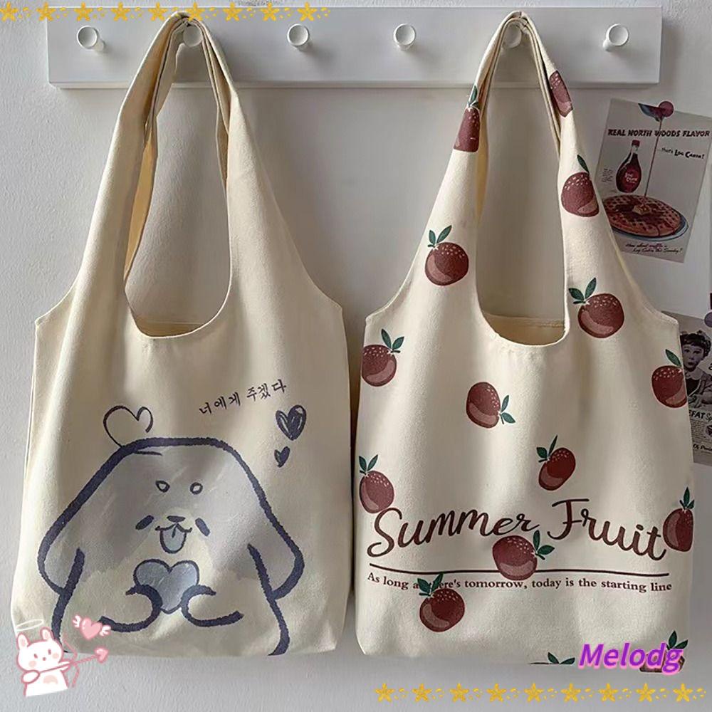 MELODG Túi Xách Đeo Vai Vải Bạt Cỡ Lớn Thời Trang Đơn Giản