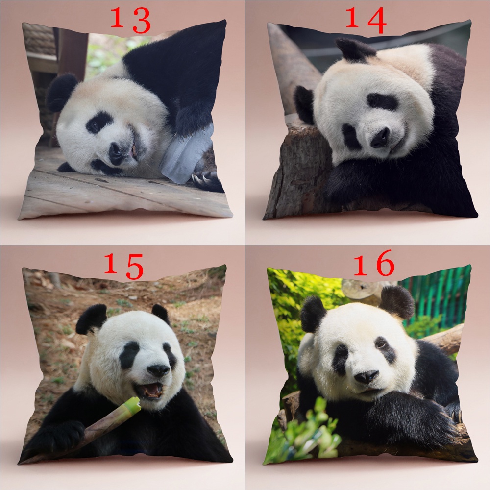 Vỏ Gối Đơn In Hình Gấu Trúc Feiyun Trang Trí Phòng Khách / Sofa / Xe Hơi