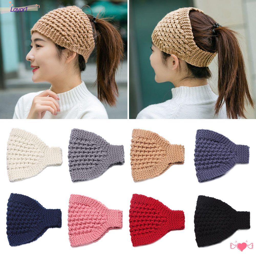 LAYOR1 Khăn Turban Dệt Kim Mềm Mại Co Giãn