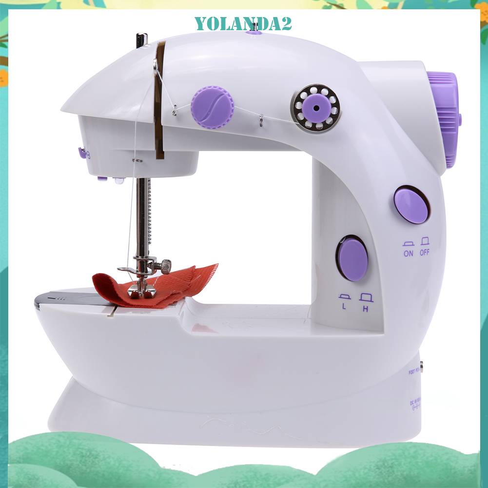 Máy May Điện Đa Năng Có Bàn Đạp Chân Gắn Đèn LED Mini