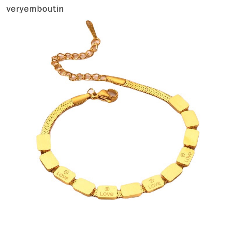 Vòng Đeo Tay Bằng Thép Titan Màu Sắc Cổ Điển Thời Trang Cho Nữ