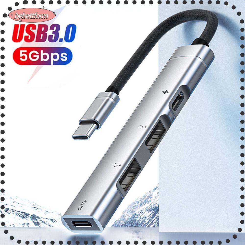 BEBETTERM Bộ Chia Cổng USB Type C OTG 4 Trong 1 Tiện Dụng