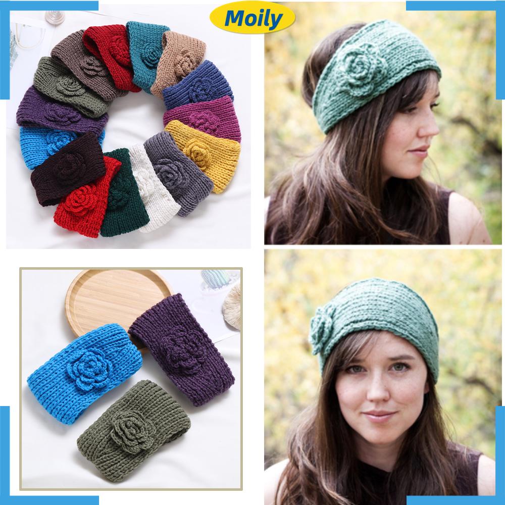 MOILYVN Băng Đô Mềm Mại Đính Hoa Thời Trang Cho Nữ