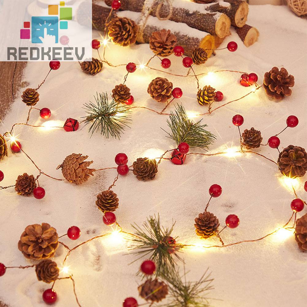 Dây Đèn Led 2M Ánh Sáng Trắng Ấm Trang Trí Giáng Sinh