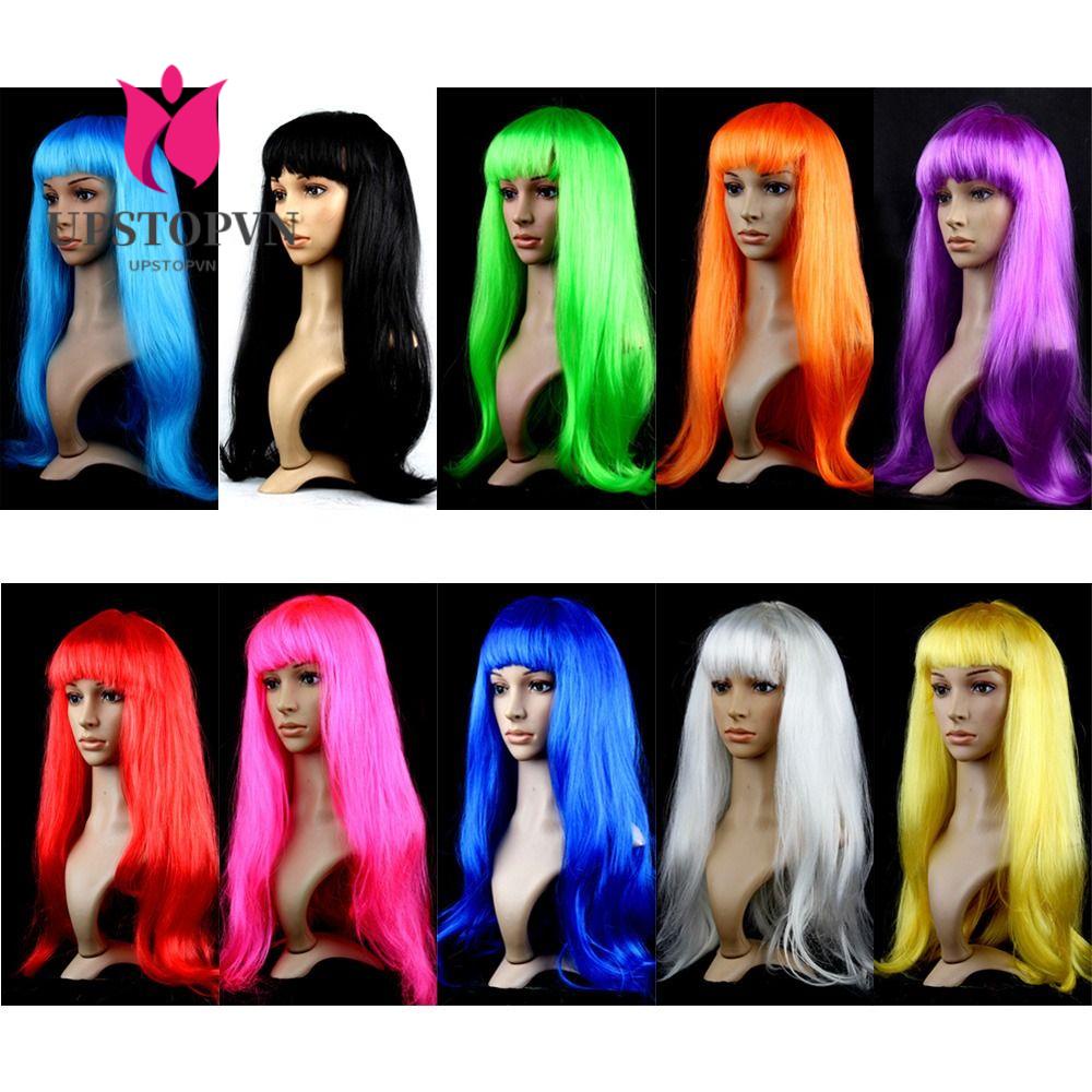 UPSTOPVN Bộ Tóc Giả Dài Dày Dặn Chịu Nhiệt Độ Cao Thời Trang Cho Nữ