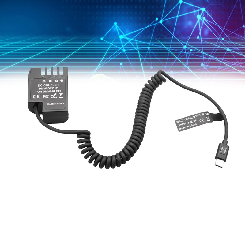 Đầu Nối Pin DMW-BLF19 DCC12 PD USB-C Cho Panasonic GH3 GH4 GH5 GH5S