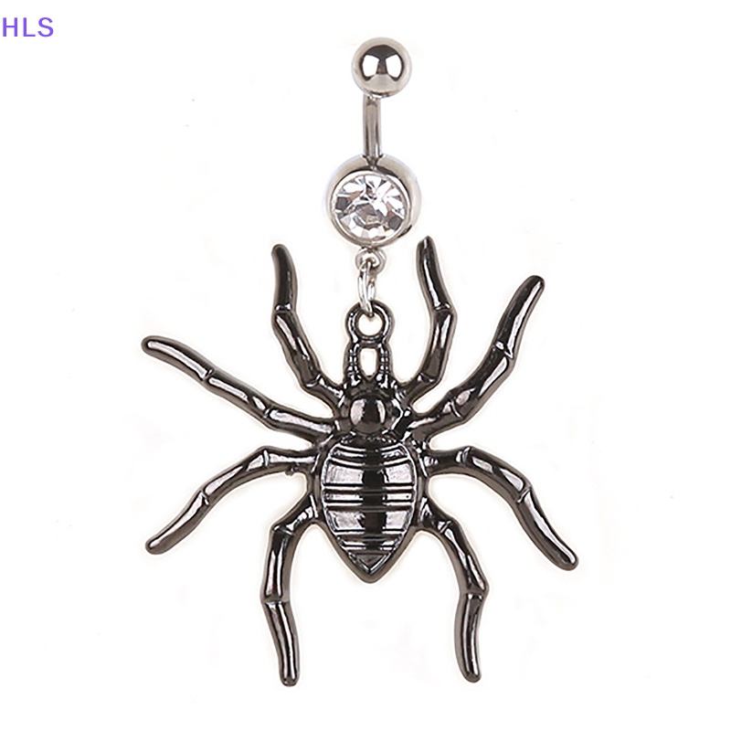 Khuyên Rốn Hình Nhện Bằng Thép Không Gỉ Đính Đá Thời Trang Cho Nữ