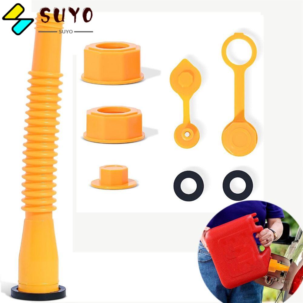 SUYO Bộ Vòi Bơm Gas Thay Thế Màu Vàng Dày Dặn Với Vòi Phun Linh Hoạt Cho Hầu hết 1 / 2 / 5 / 10 Gallon
