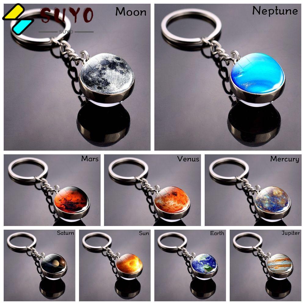 SUYO Móc Khóa Hệ Mặt Trời Hình Bóng Galaxy Độc Đáo Thời Trang