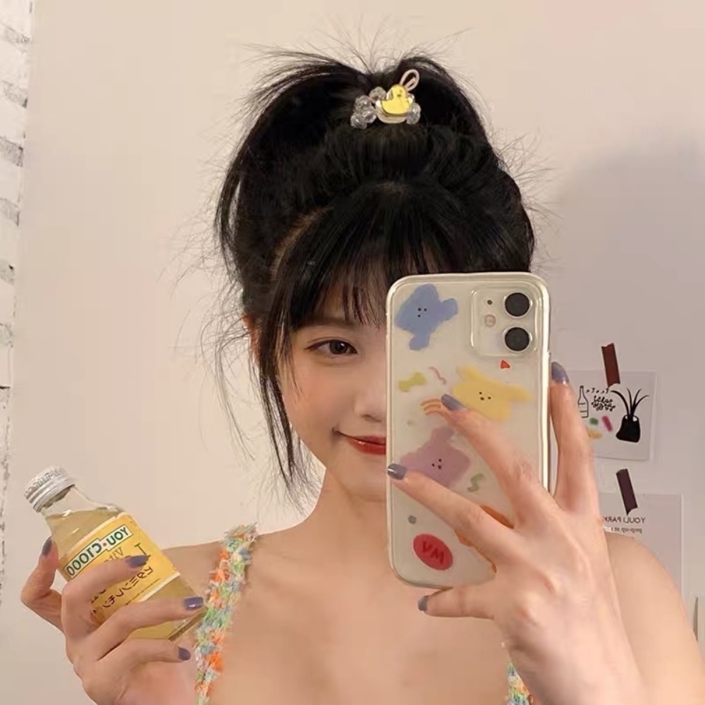 Dây Cột Tóc Co Giãn Đính Pha Lê Hình Thú Hoạt Hình Phong Cách Hàn Quốc Ula777