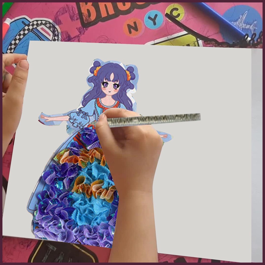 Sticker Dán Trang Trí Sách Vẽ Tay Thời Trang Có Thể Tái Sử Dụng