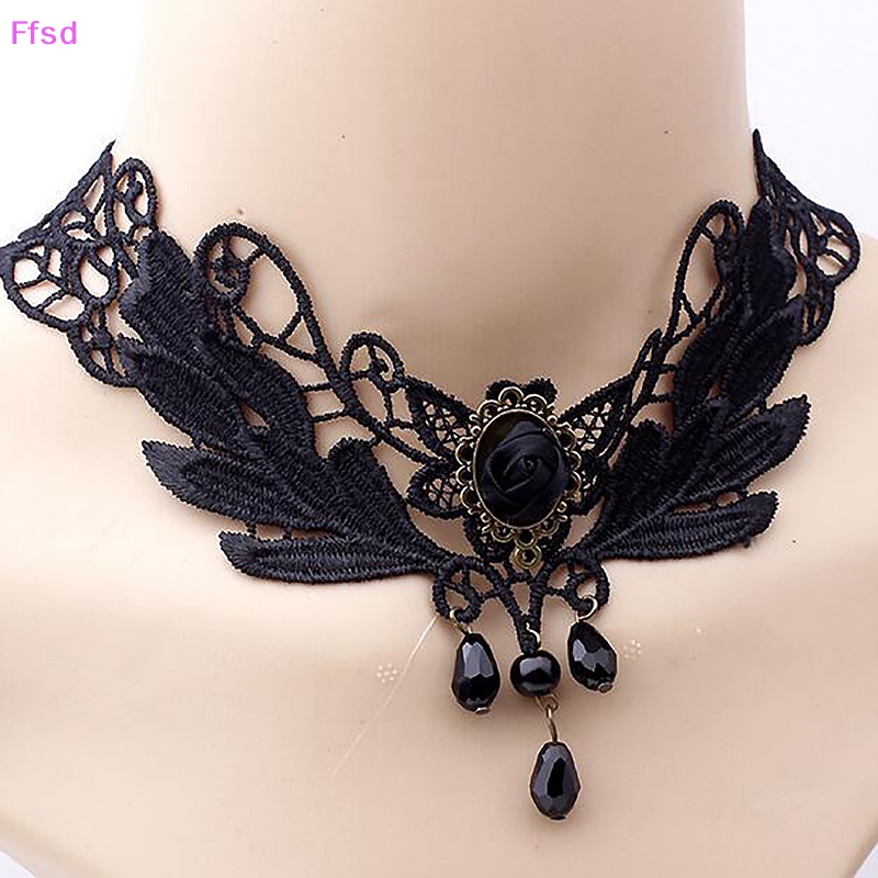 Vòng Cổ Choker Ren Phong Cách Gothic Punk Cổ Điển Thời Trang Cho Nữ