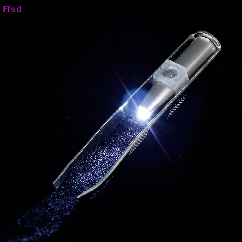 1 Nhíp Nhổ Lông Mày Có Đèn Led Bằng Thép Không Gỉ