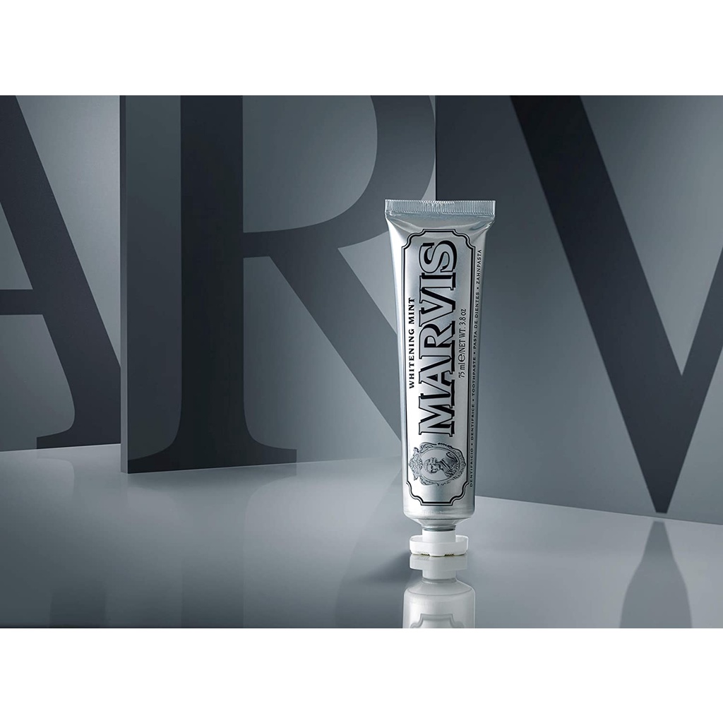 Kem Đánh Răng Làm Trắng Răng Lưu Hương Thơm Miệng Lâu Marvis Nhập Khẩu Ý, Kem Đánh Răng Tẩy Trắng Marvis