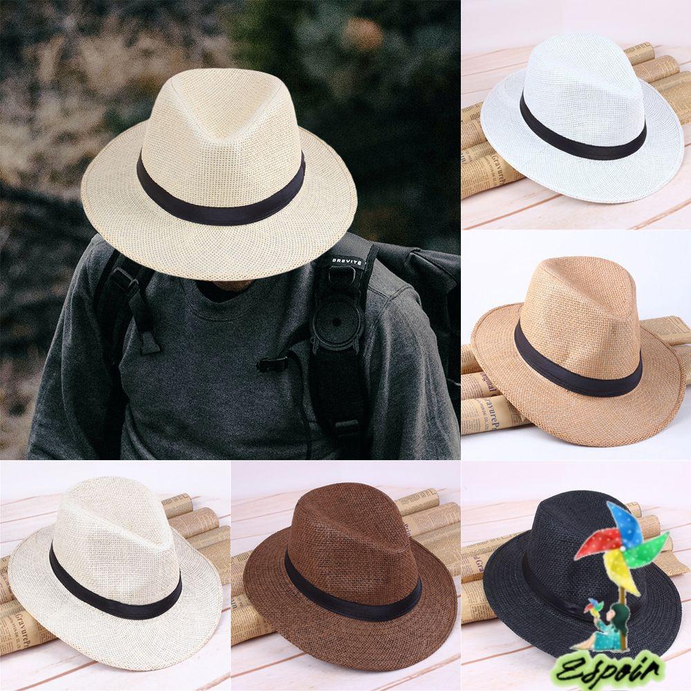 ESPO Mũ Cói Du Lịch Ngoài Trời Thời Trang Mùa Hè Dành Cho Nam Giớ