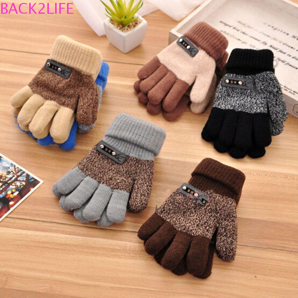 BACK2LIFE Găng Tay Len Dày Dặn Giữ Ấm Toàn Diện Cho Bé