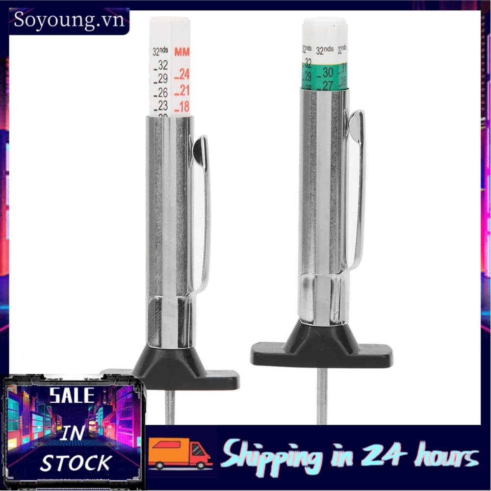 Soyoung 0-25mm Car Tire Tread Depth Gauge Tester Portable Tyre Measuring Tool Universal Inspection Tools
