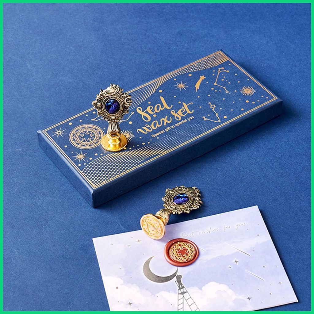 Bộ Dụng Cụ Đóng Dấu Sáp Niêm Phong Tem Thư Dùng Làm Thẻ Thủ Công
