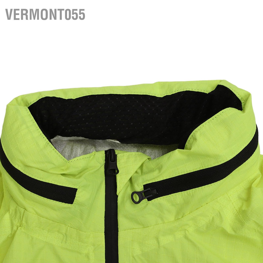 Vermont055 Bốn Mùa Mỏng Chống Thấm Nước Áo Mưa Đi Xe Đạp Thoáng Khí Khoác Nam Nữ Vàng Huỳnh Quang