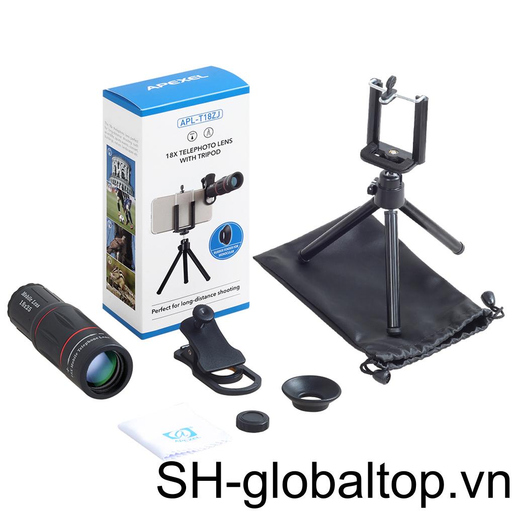 Ống Kính Phóng To 18X Kẹp Điện Thoại Tiện Dụng