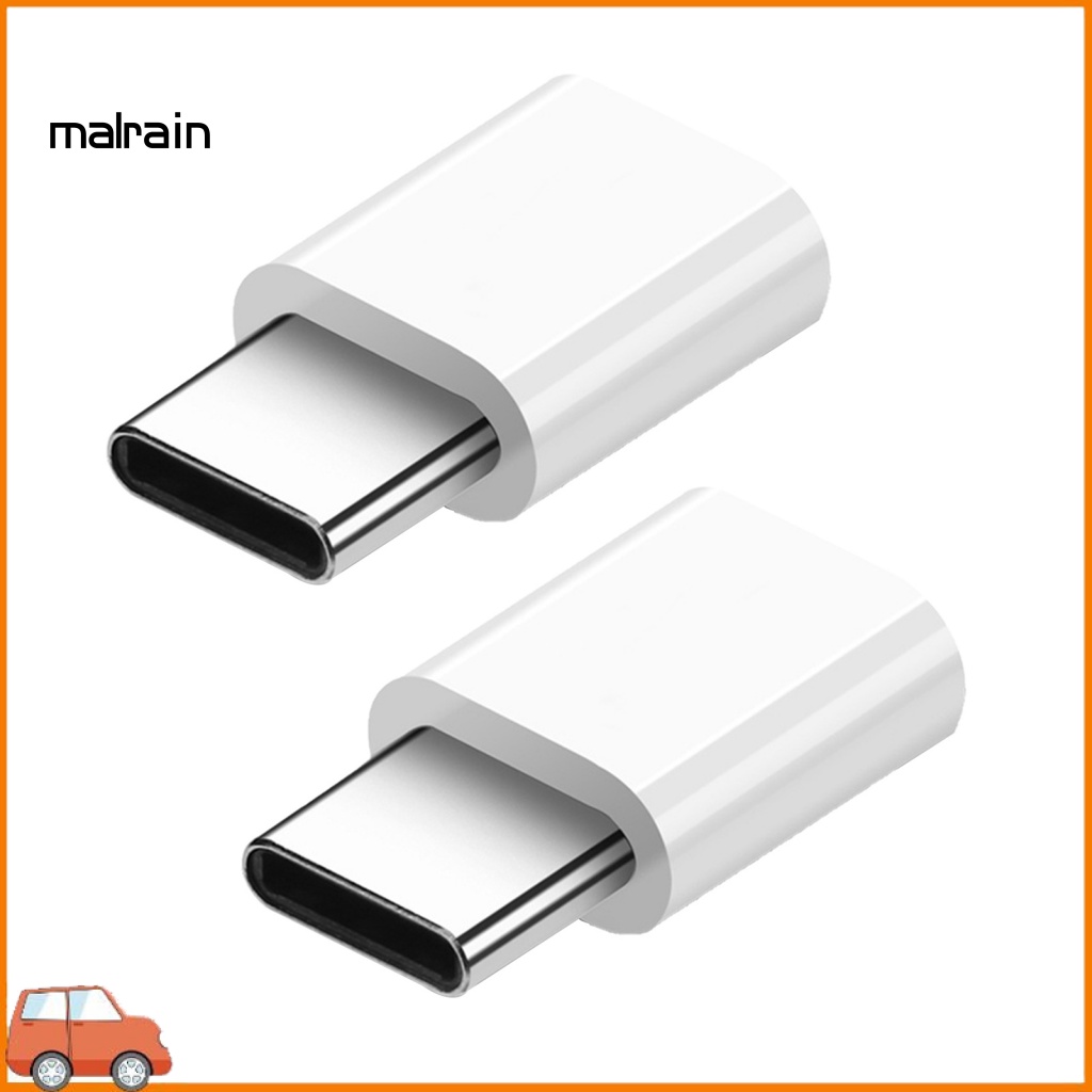 Bộ 2 Đầu Chuyển Đổi Micro-USB Sang Type-C Chuyên Dụng Cho Điện Thoại / Máy Tính Bảng Android