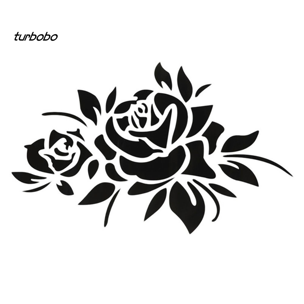 Decal DáN PhảN Quang HọA TiếT Hoa HồNg Trang Trí Thân Xe Hơi