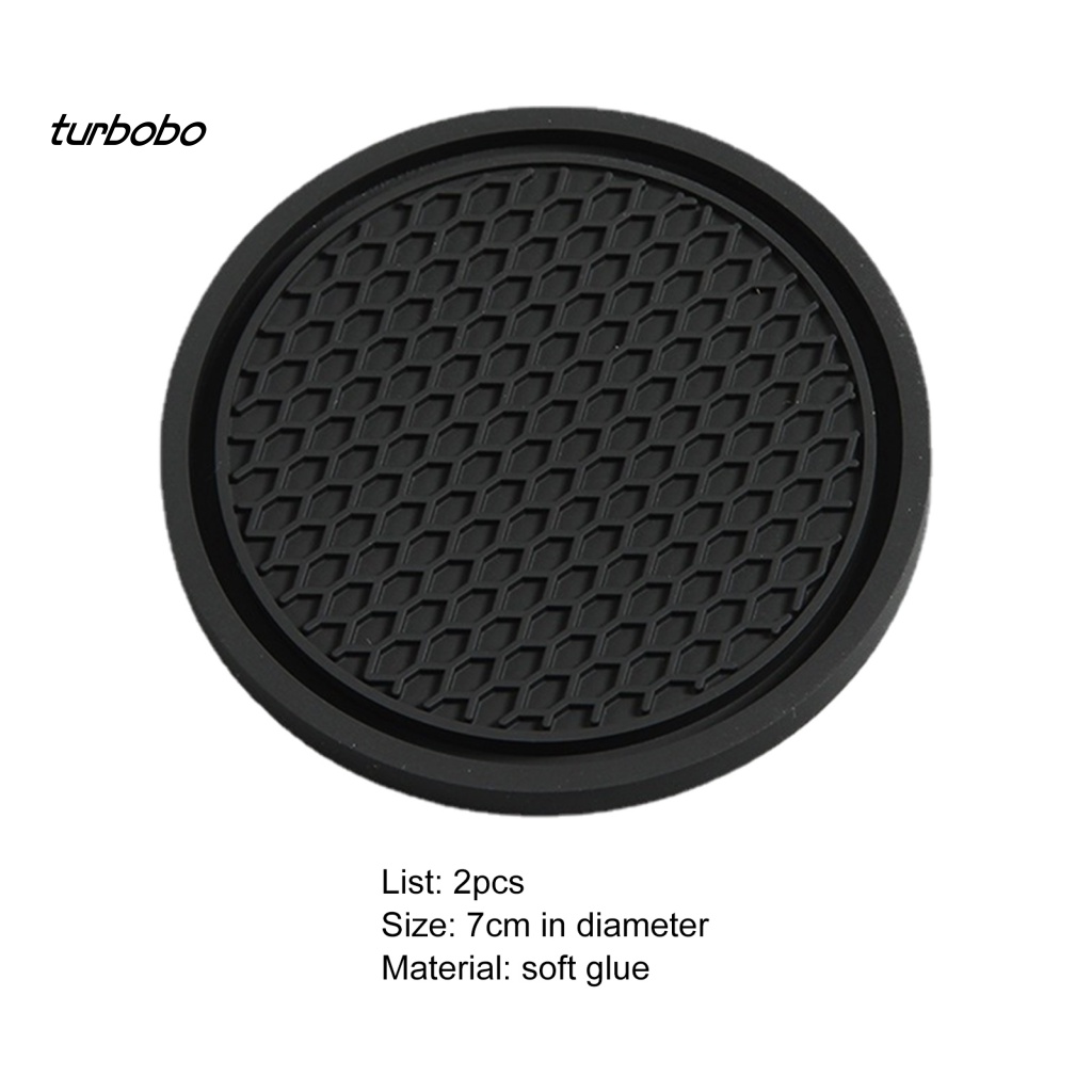 Set 2 Miếng Lót Ly Mềm Mại Chống Trượt Thiết Kế Kiểu Tổ Ong Tiện Lợi Cho Xe Hơi