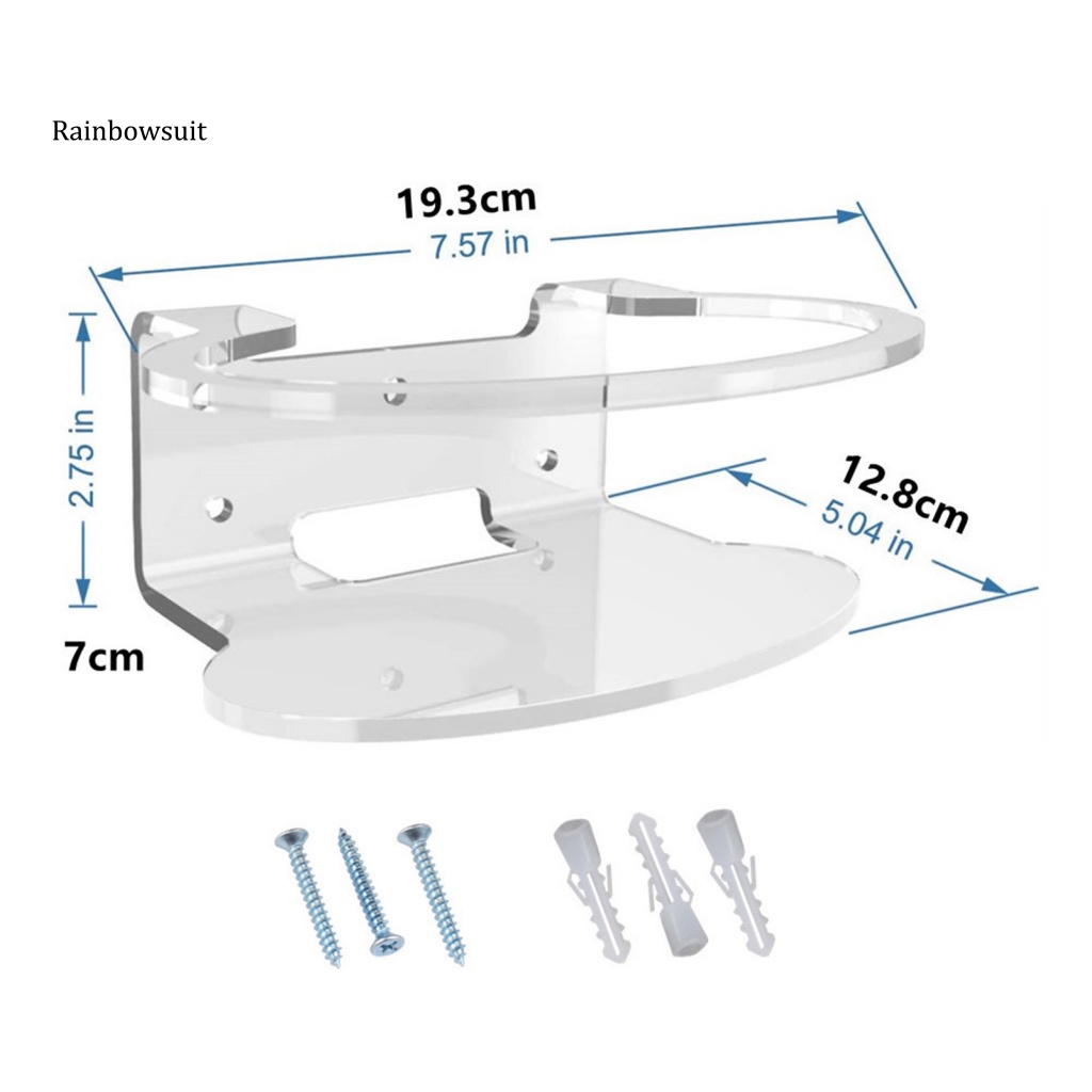 Set 2 Giá Đỡ Bộ Định Tuyến WiFi Gắn Tường Bằng Acrylic Trong Suốt Trang Trí Nhà Ở