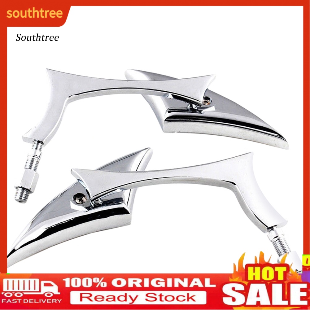 Set 2 Gương Chiếu Hậu Bằng Hợp Kim Nhôm 8 / 10mm Thông Dụng Cho Xe Mô Tô