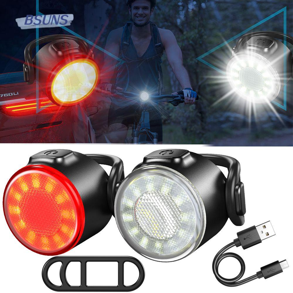 BSUNS Bộ 2 Đèn LED 12 Bóng 230mah Sạc USB Cho Xe Đạp Leo Núi