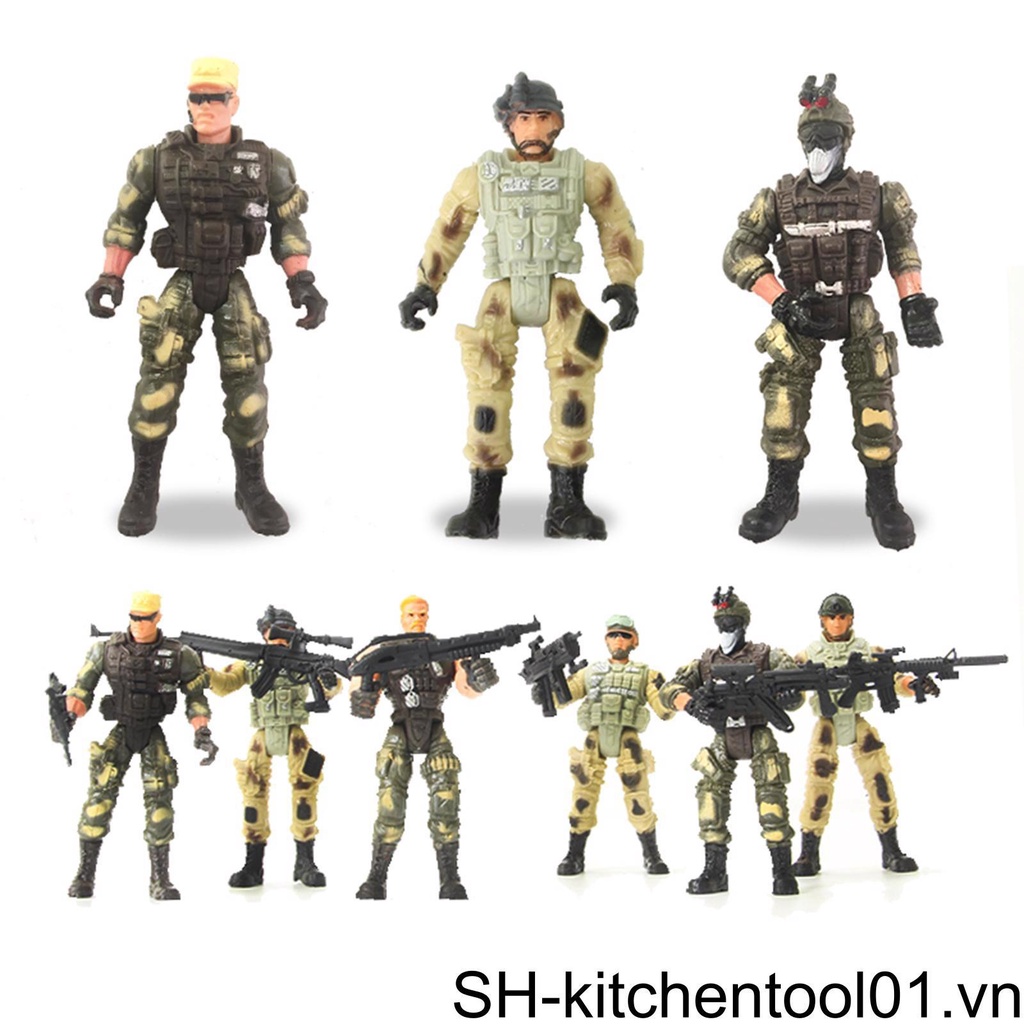 Set 6 Mô Hình Người Lính Mỹ Có Khớp Cử Động Độc Đáo