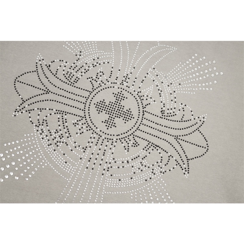 Áo Thun Cổ Tròn Tay Ngắn Đính Đá Thời Trang Xu Hướng Mới Nhất Rt7W4