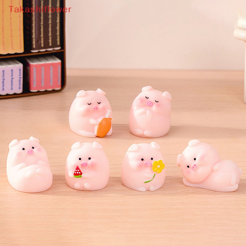 Mô Hình Chú Heo Bằng Resin Dễ Thương Trang Trí Tiểu Cảnh