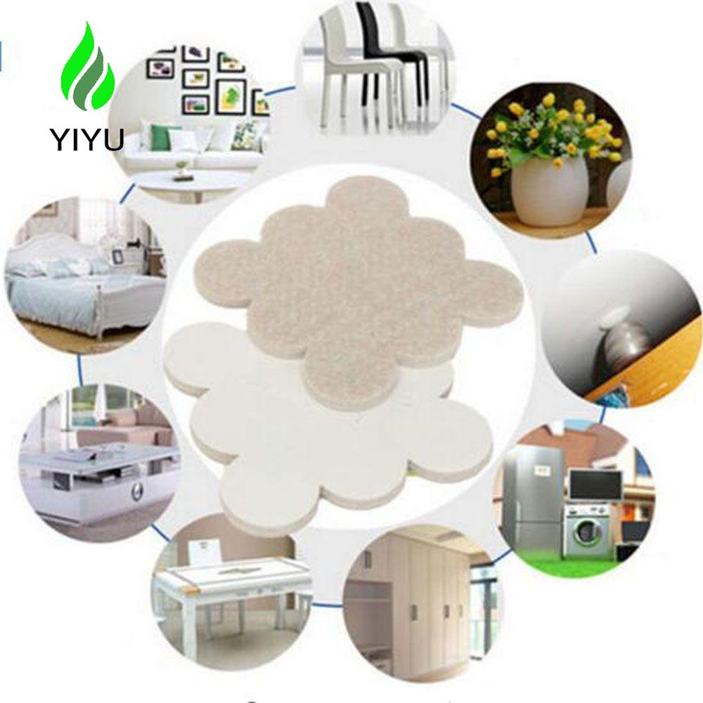 YIYU Bộ 18 Miếng Đệm Tròn Chống Trầy Cho Ghế Tự Dính