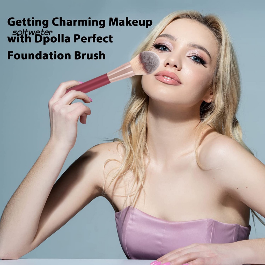 Cọ Trang Điểm Phấn Bắt Sáng Đầu Ống Màu Hạt Dẻ Cỡ Lớn Thoải Mái Dễ Vệ Sinh