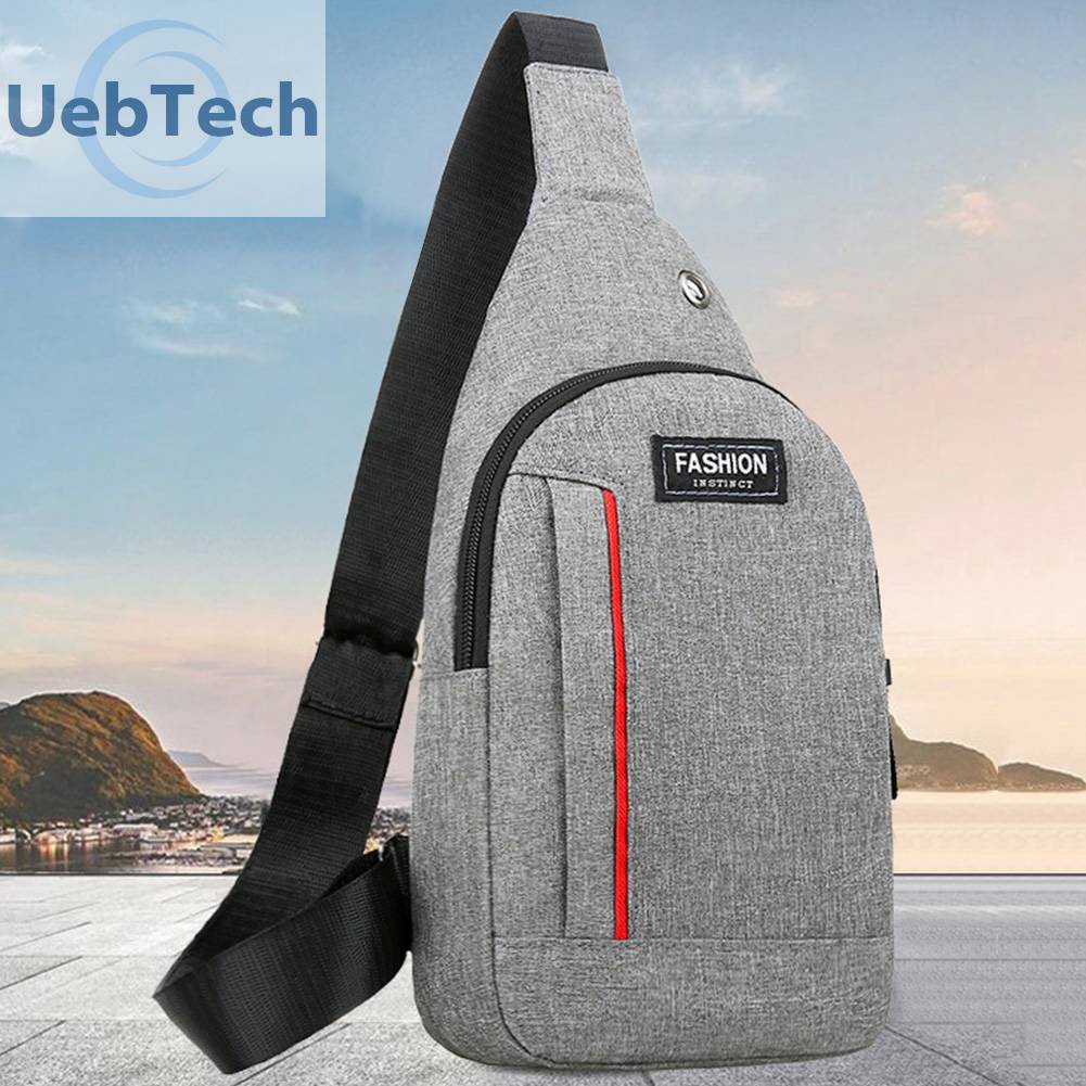 Túi Đeo Vai Thể Thao Bằng Vải Canvas Mềm Thiết Kế Giản Dị Dành Cho Nam