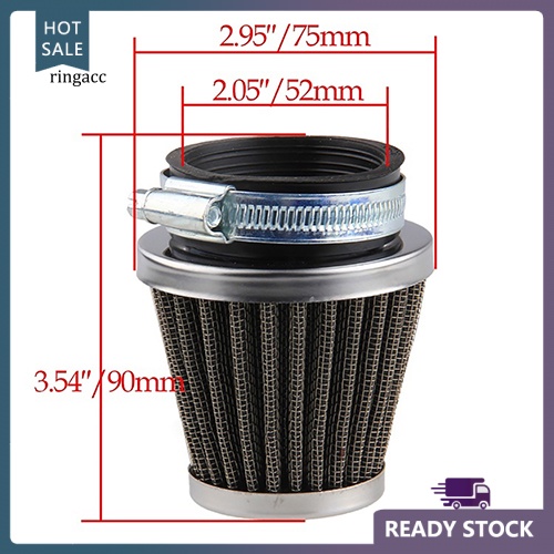 Rga Phụ Kiện Lọc Khí Hình Oval Bằng Kim Loại Chuyên Dụng Cho Xe Mô Tô