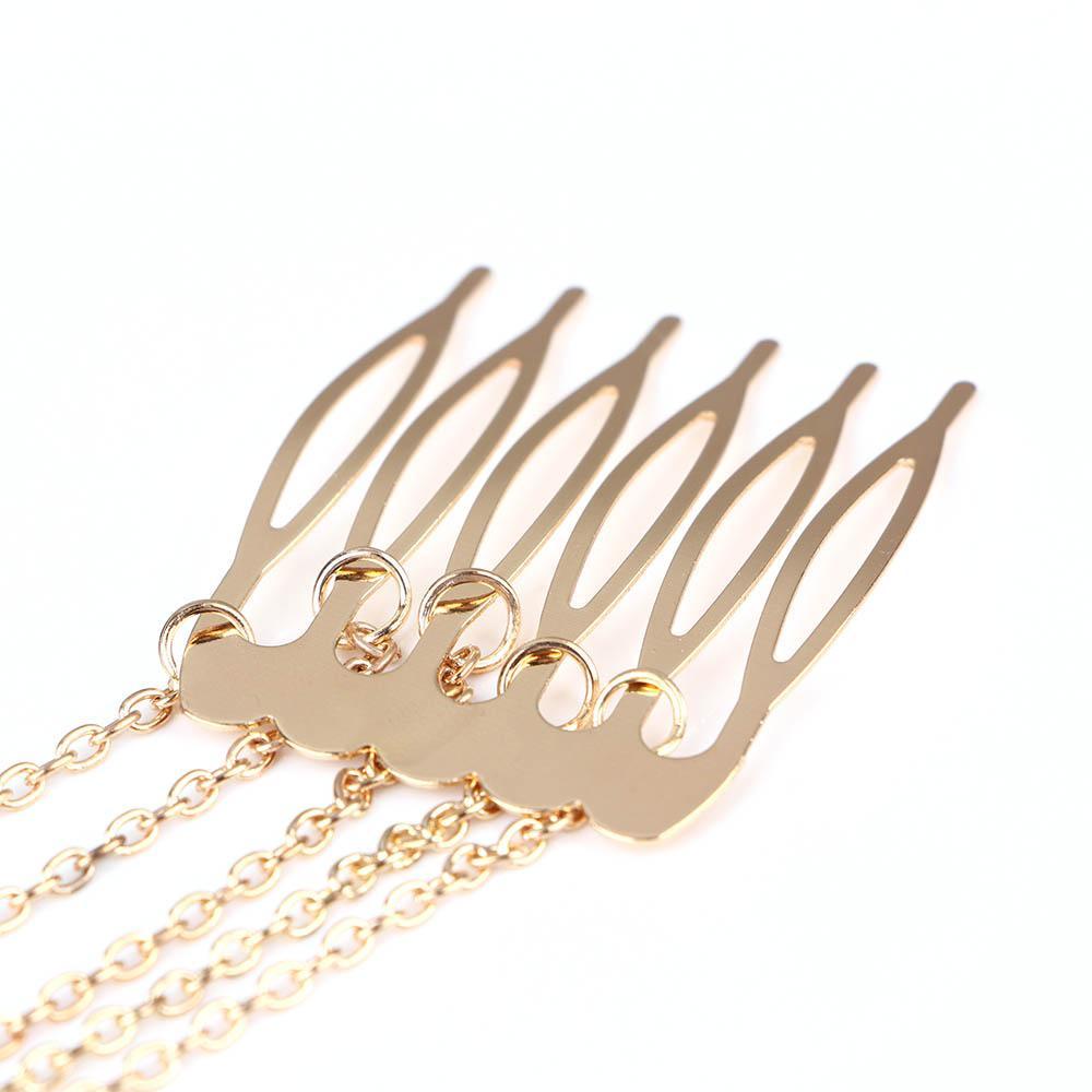 ANEMONE Băng Đô Mạ Vàng / Bạc Dạng Chuỗi Tua Rua Thời Trang