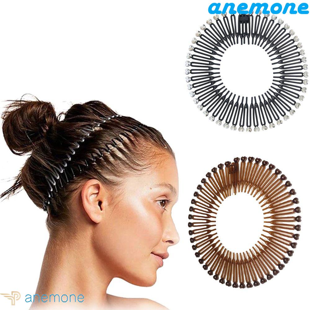 ANEMONE Lược Cài Tóc Đính Đá Thiết Kế Đơn Giản Thời Trang Theo Phong Cách Hàn Quốc