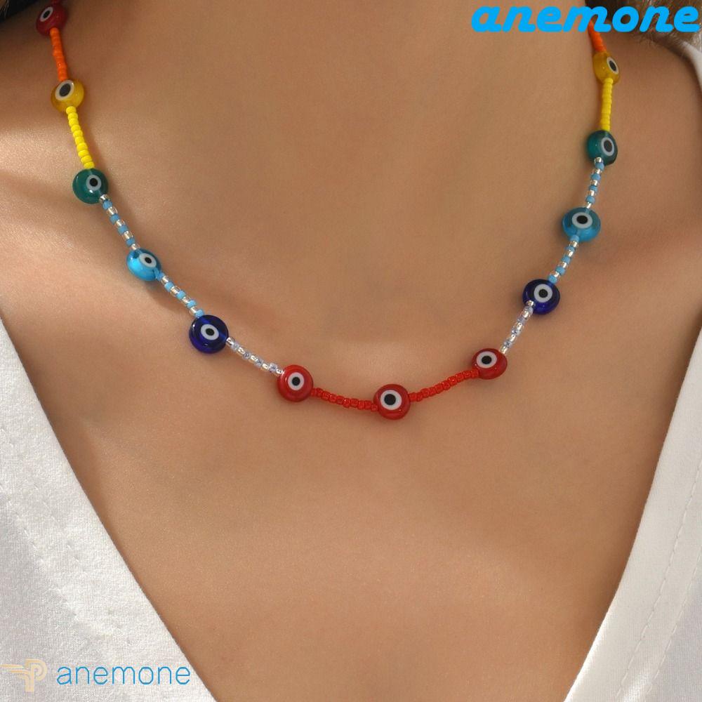 ANEMONE Vòng cổ Chuỗi Hạt Bằng Acrylic Phong Cách Bohemian Cổ Điển Sang Trọng Thời Trang Cho Nam Và Nữ