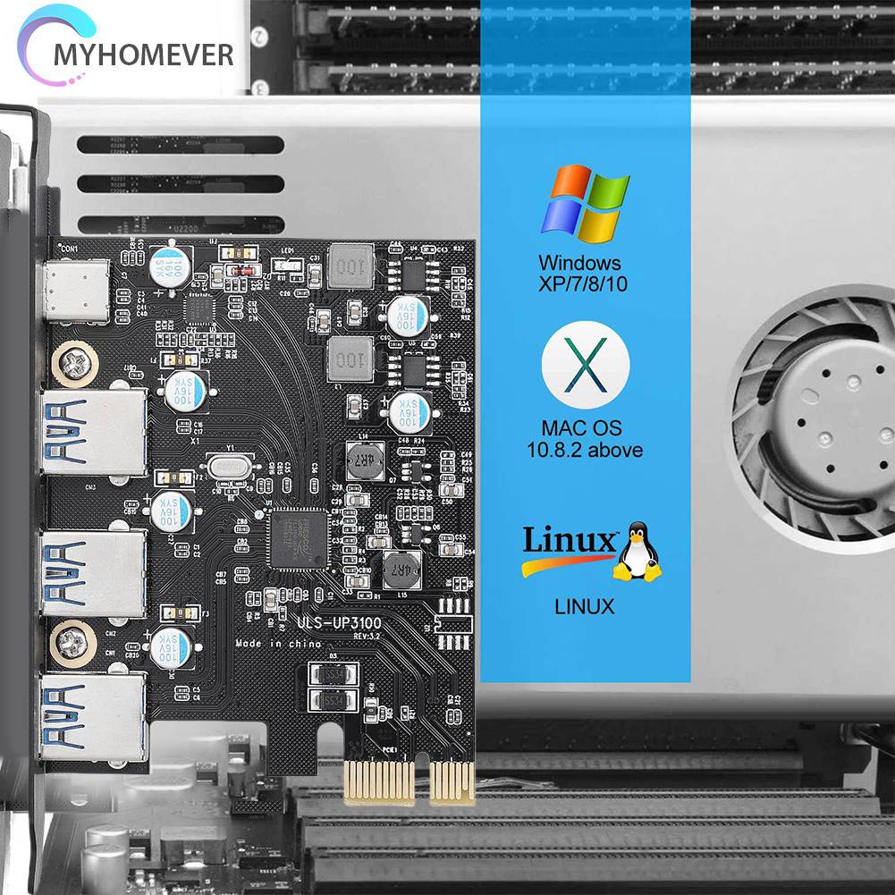 Card Điều Khiển Từ Xa PCI-E Sang USB 3.0 Cho WindowsXP / 7 / 8 / 8.1 / 10