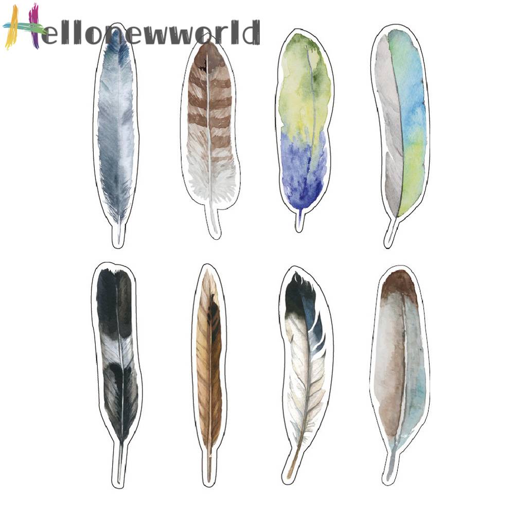 Bộ 30 Thẻ Đánh Dấu Trang Sách Hình Lông Vũ